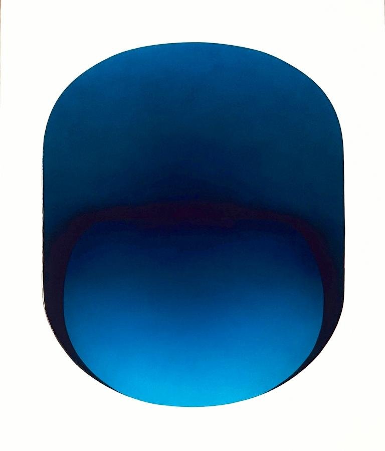 Blue Vega #34, résine sur toile, 127 x 107 cm, 2023